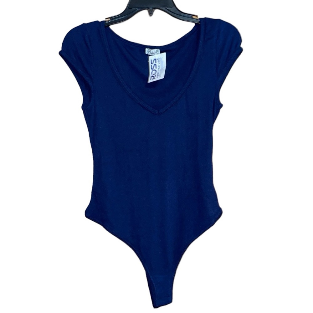 •FREE PEOPLE INTIMATELY•NWT NAVY V NECK BABY DOLL TOP BODYSUIT SIZE SMALL